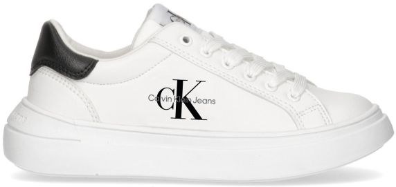 SNEAKERS IN PELLE LISCIA LOW CUT LACE UP V3X9808761355X002 CALVIN KLEIN JEANS