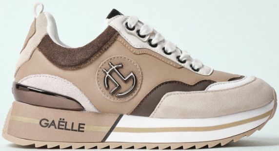 SNEAKERS PLATFORM IN PELLE GBCDP3105BEIGE GAELLE PARIS