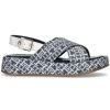 SANDALI IN TESSUTO E PELLE T3A2327570325A357 TOMMY HILFIGER