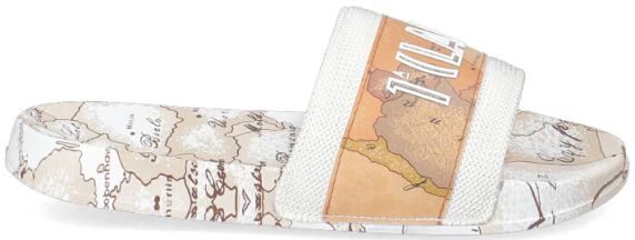 CIABATTE SLIDE CON LOGO GEO WHITE N21970513X013 ALVIERO MARTINI 1A CLASSE
