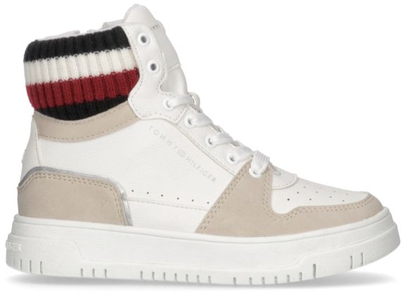 SNEAKERS ALTA IN PELLE LISCIA T3A9329891269A493 TOMMY HILFIGER 