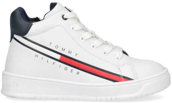 SNEAKERS ALTA IN PELLE LISCIA T3B4320541287X336 TOMMY HILFIGER 