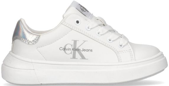 SNEAKERS IN PELLE LISCIA LOW CUT LACE UP V3X9803451355X025 CALVIN KLEIN JEANS
