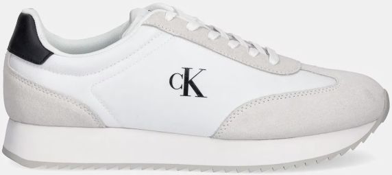 SNEAKERS IN TESSUTO E PELLE RETRO RUNNER LACE UP NY-SU YM0YM0132501W CALVIN KLEIN JEANS