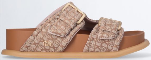 SANDALI IN TESSUTO E PELLE LOREN 09 SA5127TX43961320 LIU JO