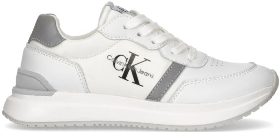 SNEAKERS IN PELLE LISCIA LOW CUT LACE UP V3X9805801594X092J CALVIN KLEIN JEANS
