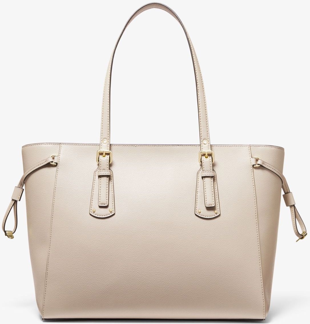Borsa tote voyager media in pelle a grana incrociata discount