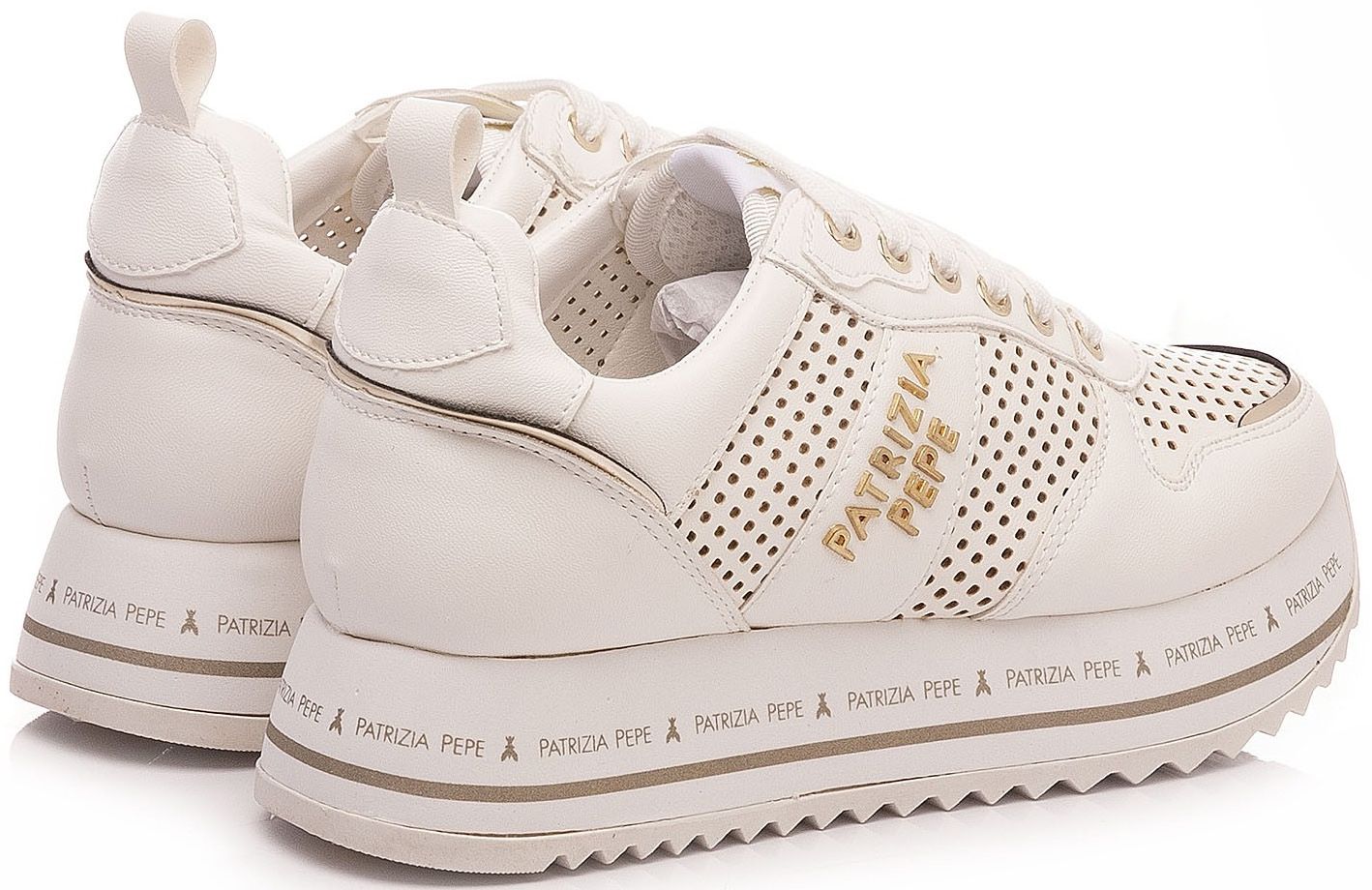 SNEAKERS IN PELLE LISCIA TRAFORATA PPJ15002 PATRIZIA PEPE