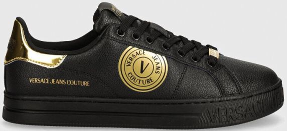 SNEAKERS IN PELLE LISCIA 77YA3SK1ZP332G89 VERSACE JEANS COUTURE