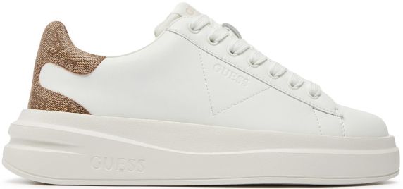 SNEAKERS IN PELLE LISCIA ELBINA FLJELBFAL12WHBEI GUESS