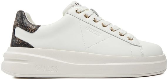 SNEAKERS IN PELLE LISCIA ELBINA FLJELBFAL12WHBRO GUESS