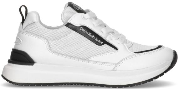 SNEAKERS IN TESSUTO E PELLE LISCIA LOW CUT LACE UP V3B9807390208100 CALVIN KLEIN JEANS