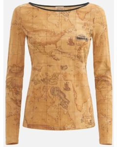 T-SHIRT A MANICHE LUNGHE STAMPA GEO CLASSIC DF0728JC10J022 ALVIERO MARTINI 1A CLASSE