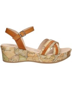 SANDALI CON ZEPPA IN PELLE E TESSUTO N09560517A028 ALVIERO MARTINI 1A CLASSE