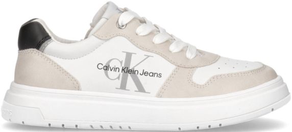 SNEAKERS IN PELLE LISCIA LOW CUT LACE UP V3B9801161355X044 CALVIN KLEIN JEANS