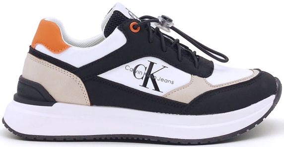 SNEAKERS IN PELLE LISCIA LOW CUT LACE UP V3B9807381269Y146 CALVIN KLEIN JEANS