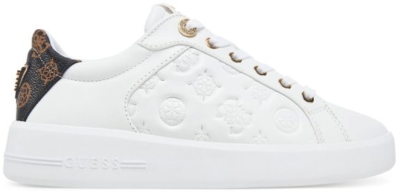 SNEAKERS IN PELLE LISCIA RONII FLJRONFAL12WHBR GUESS